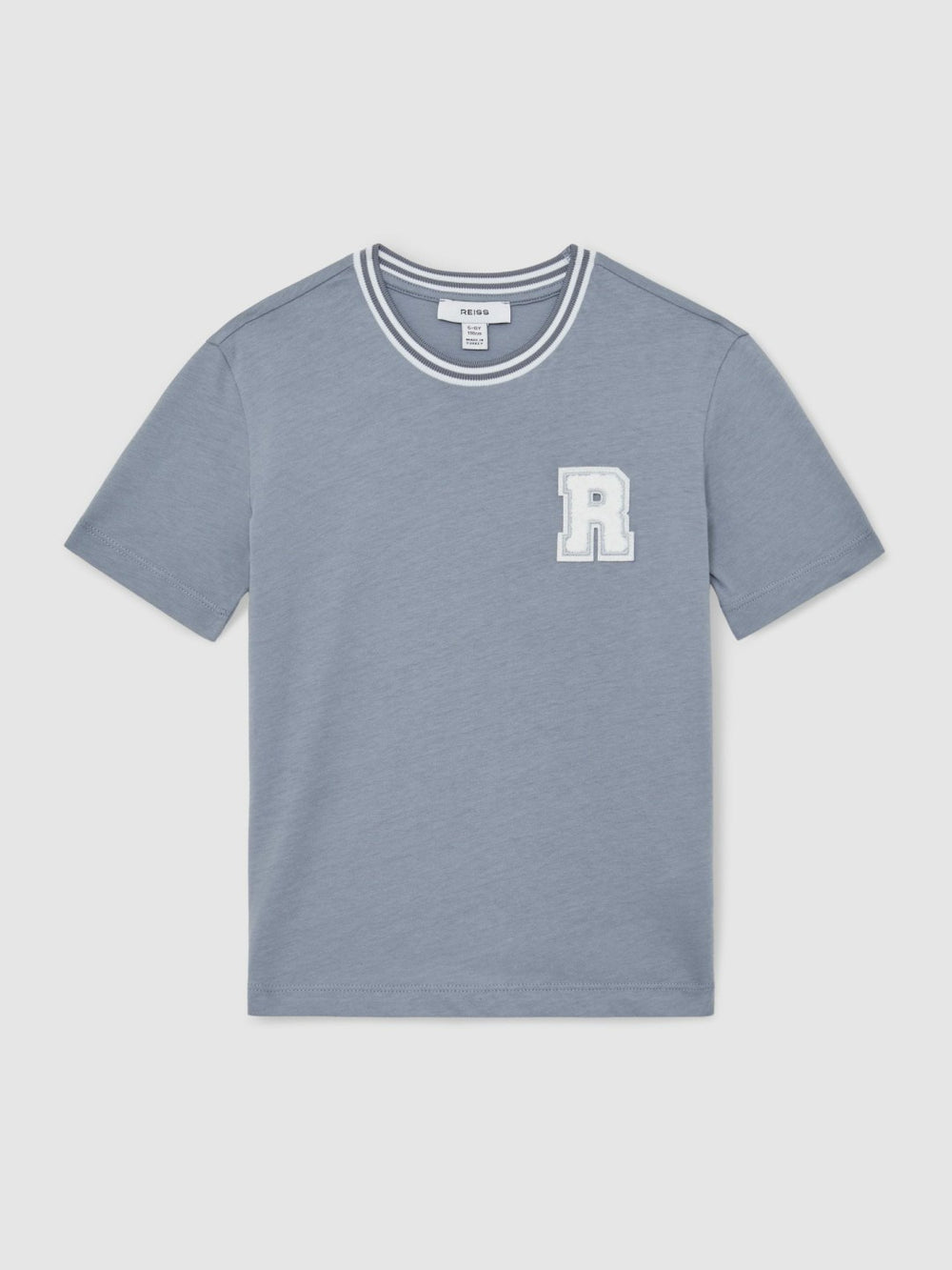 13-14 yrs Cotton Letter Patch T-Shirt Airforce Blue | Children & Baby