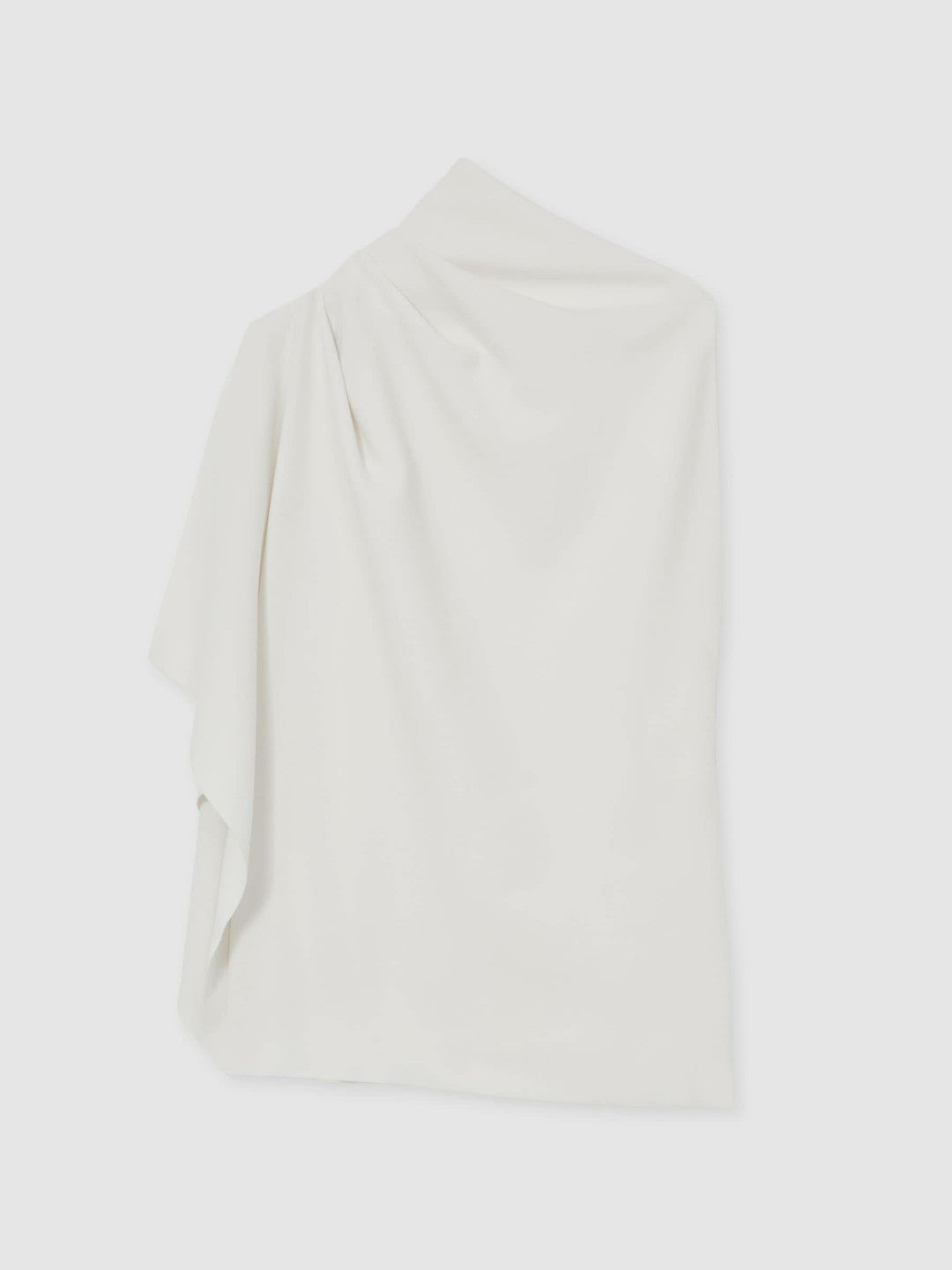 One-Shoulder Draped Top Ivory | Women