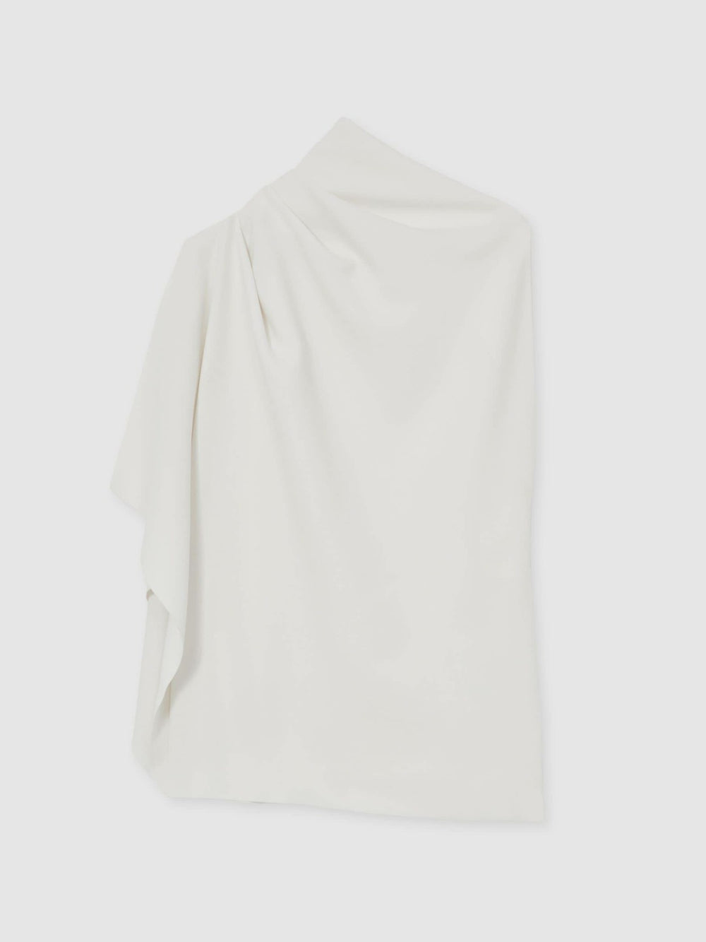 One-Shoulder Draped Top Ivory | Women