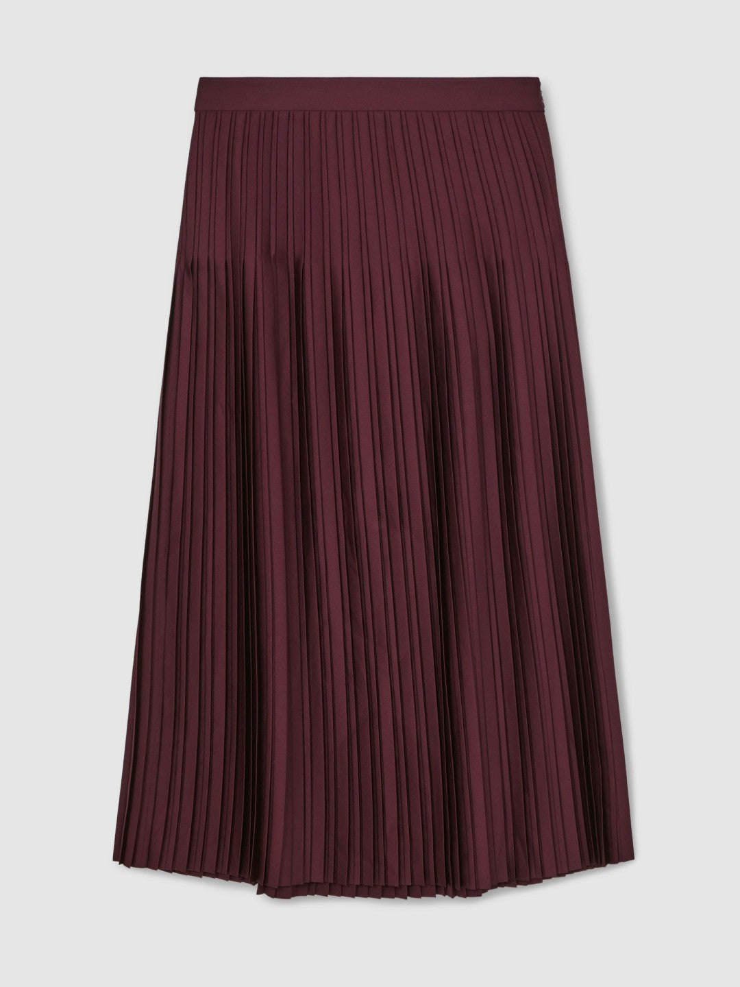 Pleated Midi Skirt Burgundy | Women