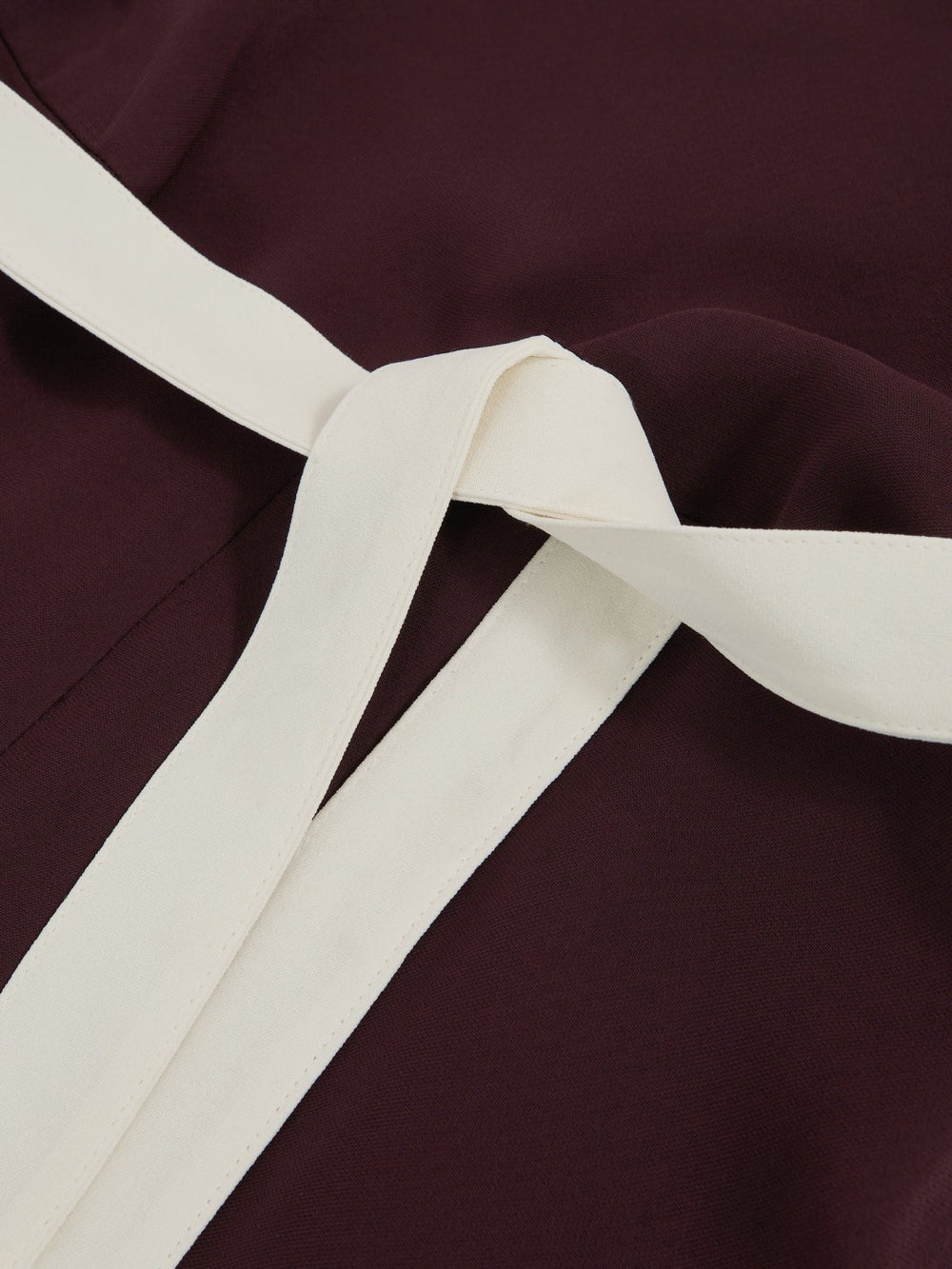 Petite Colourblock Wide Leg Belted Jumpsuit Burgundy/Cream | Women