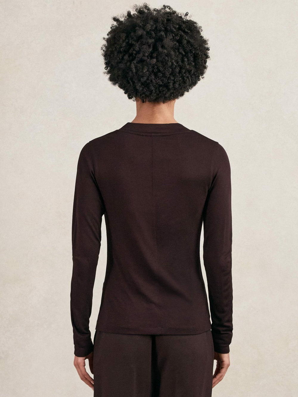 Jersey V-Neck Top Plum | Women