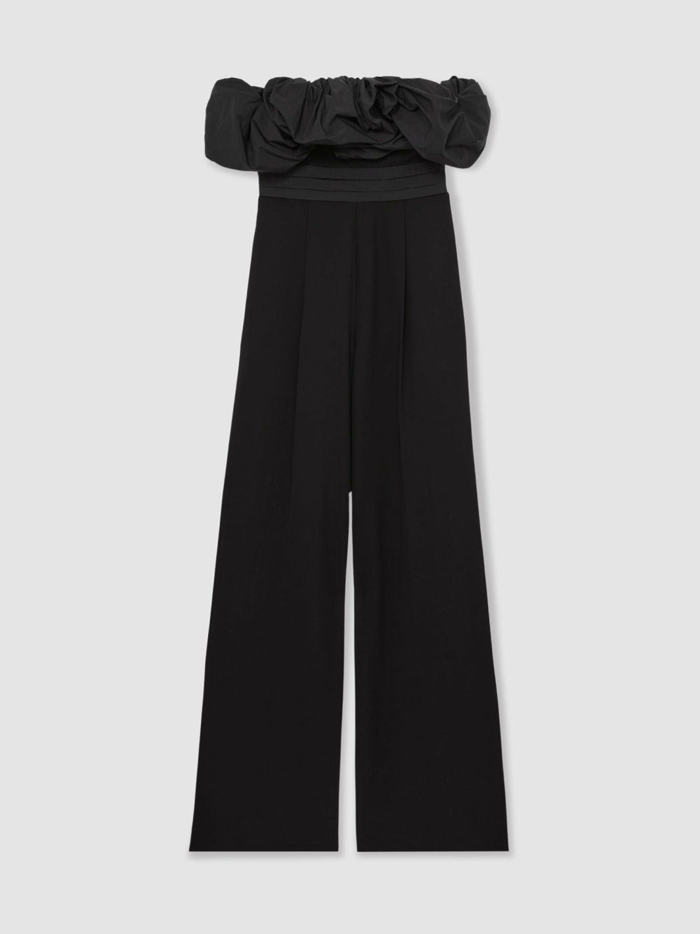 Sculptural Strapless Wide-Leg Jumpsuit Black | Women