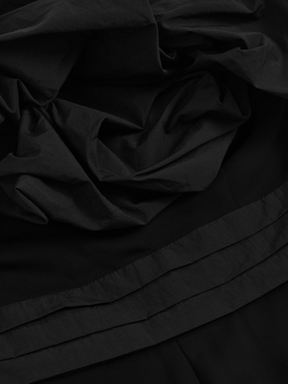 Sculptural Strapless Wide-Leg Jumpsuit Black | Women