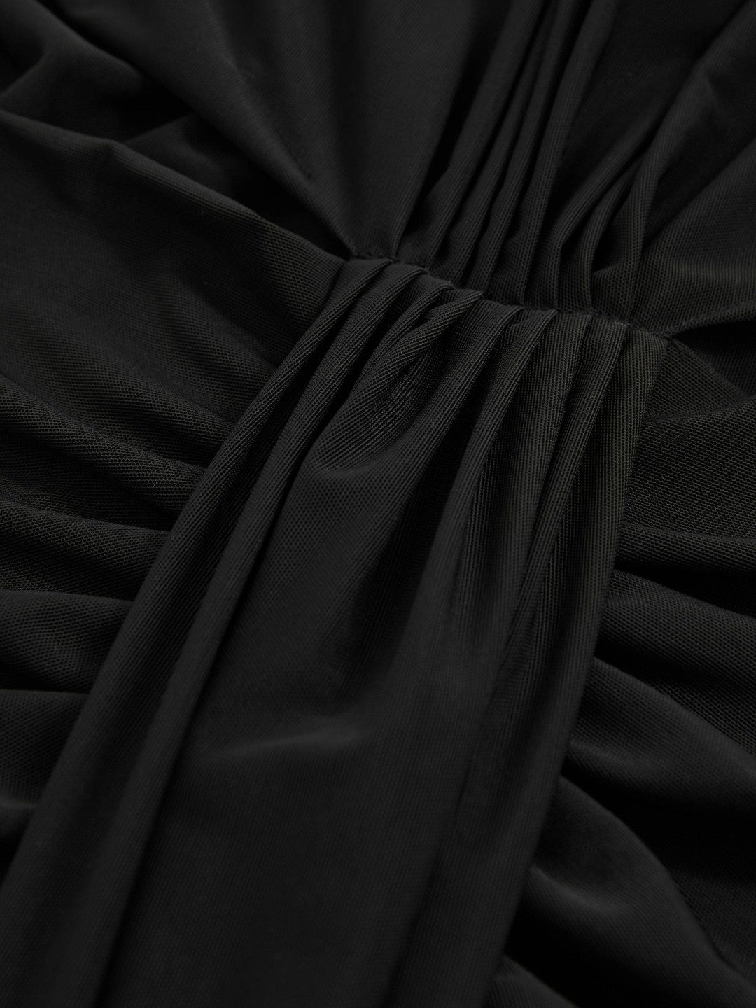Petite Sheer Ruched Maxi Dress Black | Women