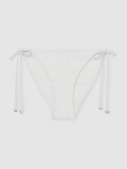 Side Tie Bikini Bottoms White | Women