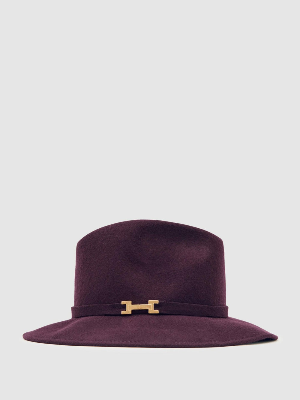 Wool Fedora Hat Burgundy | Women