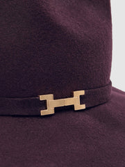 Wool Fedora Hat Burgundy | Women