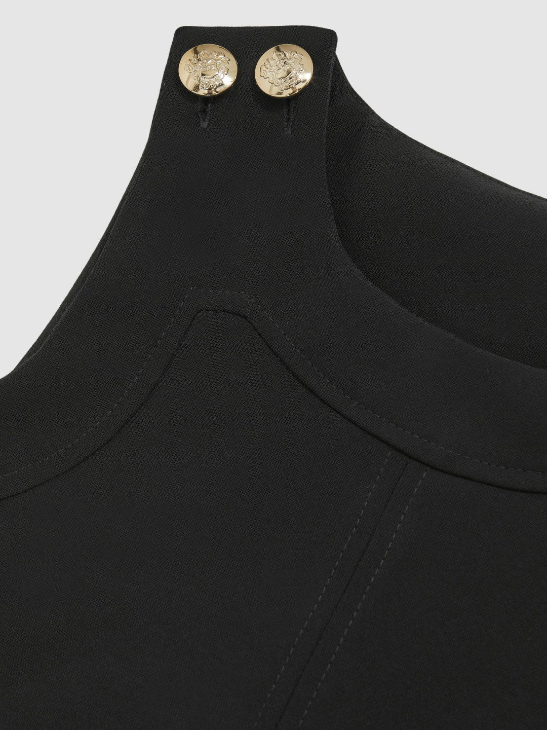 13-14 yrs Button-Detail Sleeveless Shift Dress Black | Children & Baby