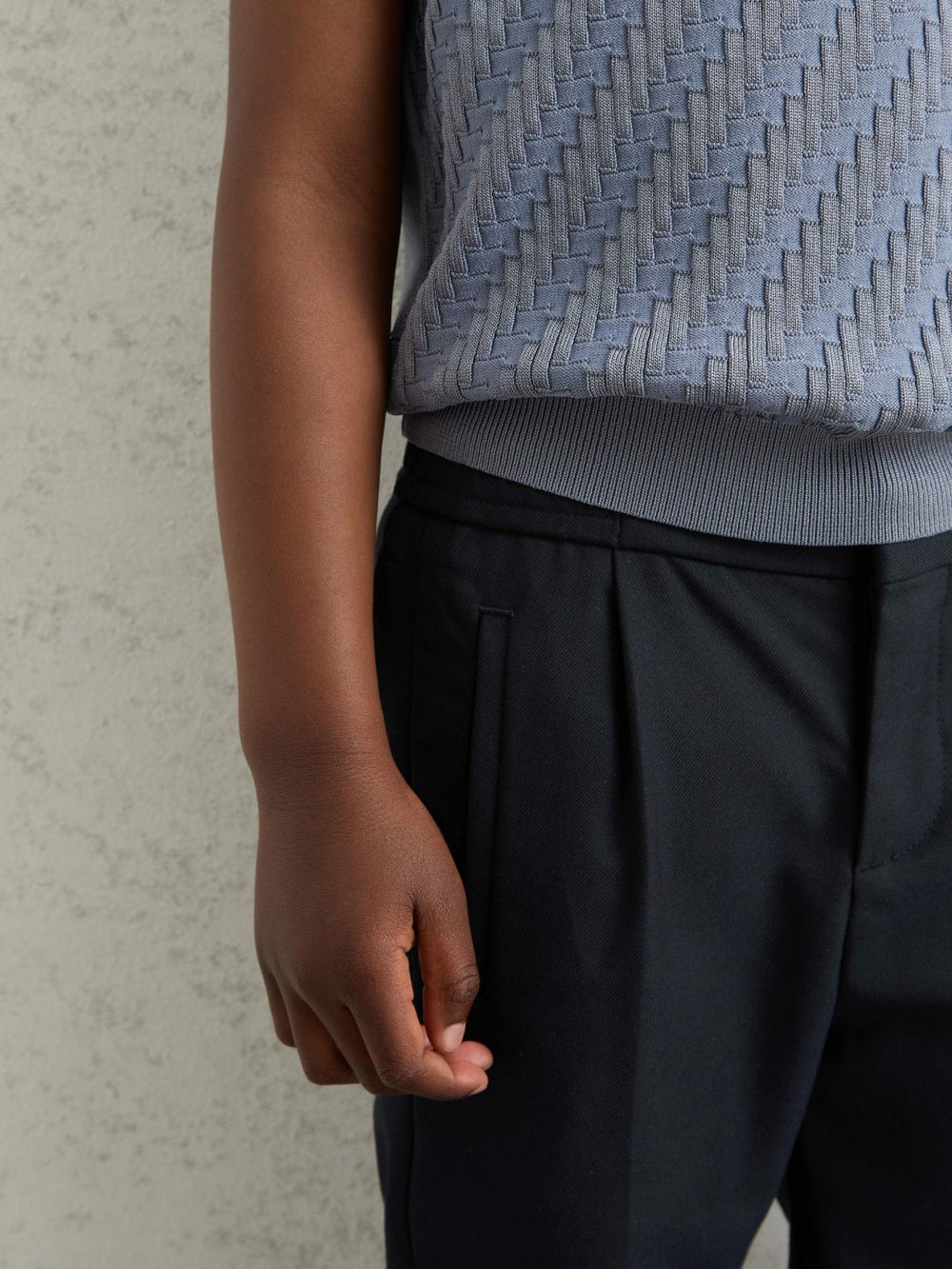 9-13 yrs Relaxed-Fit Pleated Tapered Trousers Navy | Children & Baby