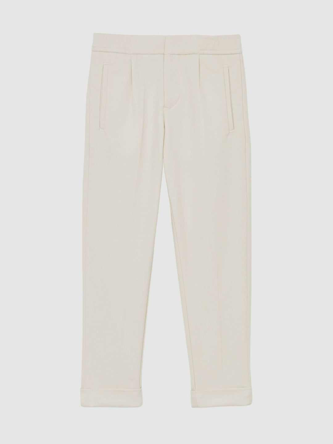 9-13 yrs Relaxed-Fit Pleated Tapered Trousers Off White | Children & Baby