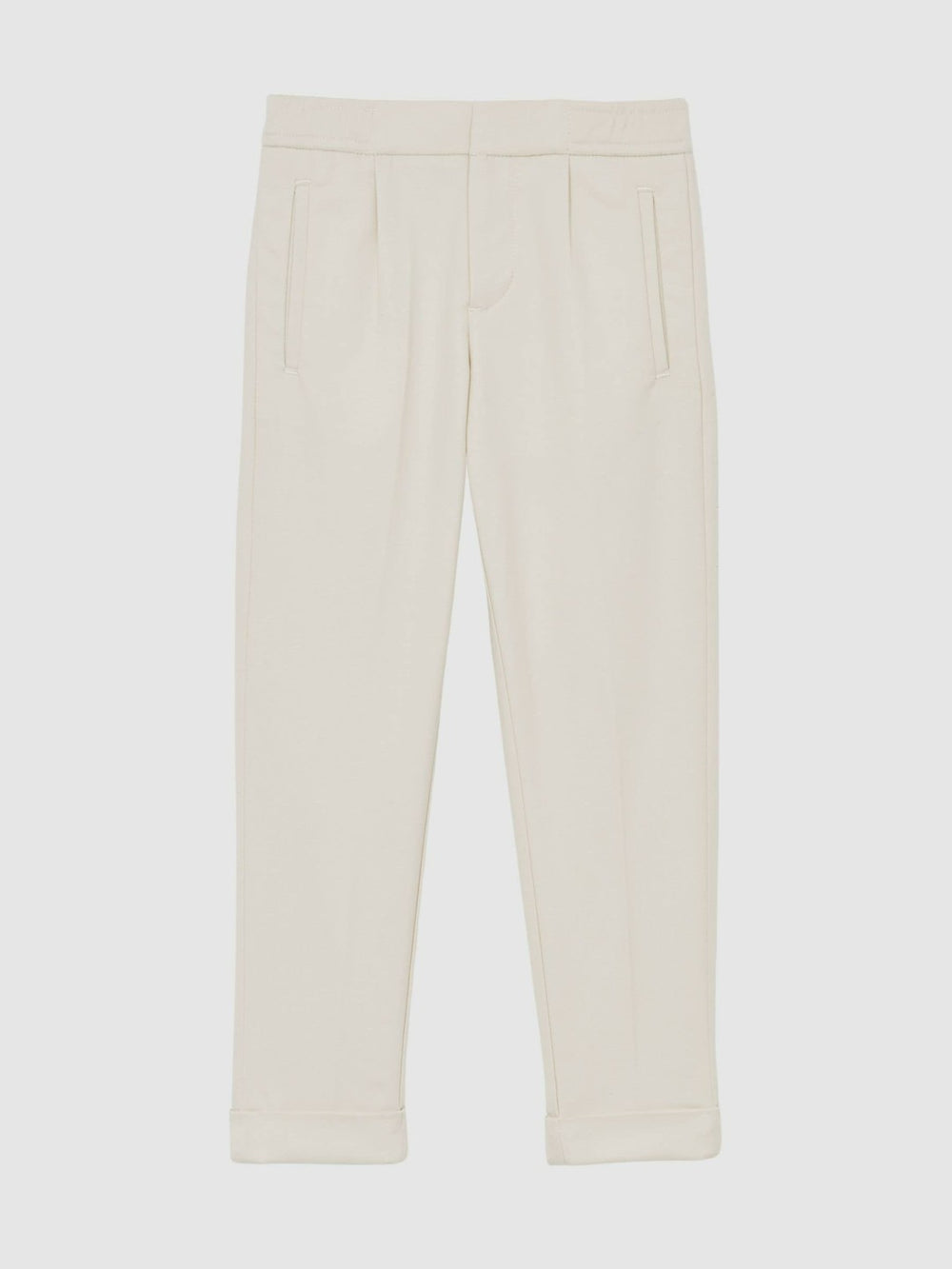 9-13 yrs Relaxed-Fit Pleated Tapered Trousers Off White | Children & Baby