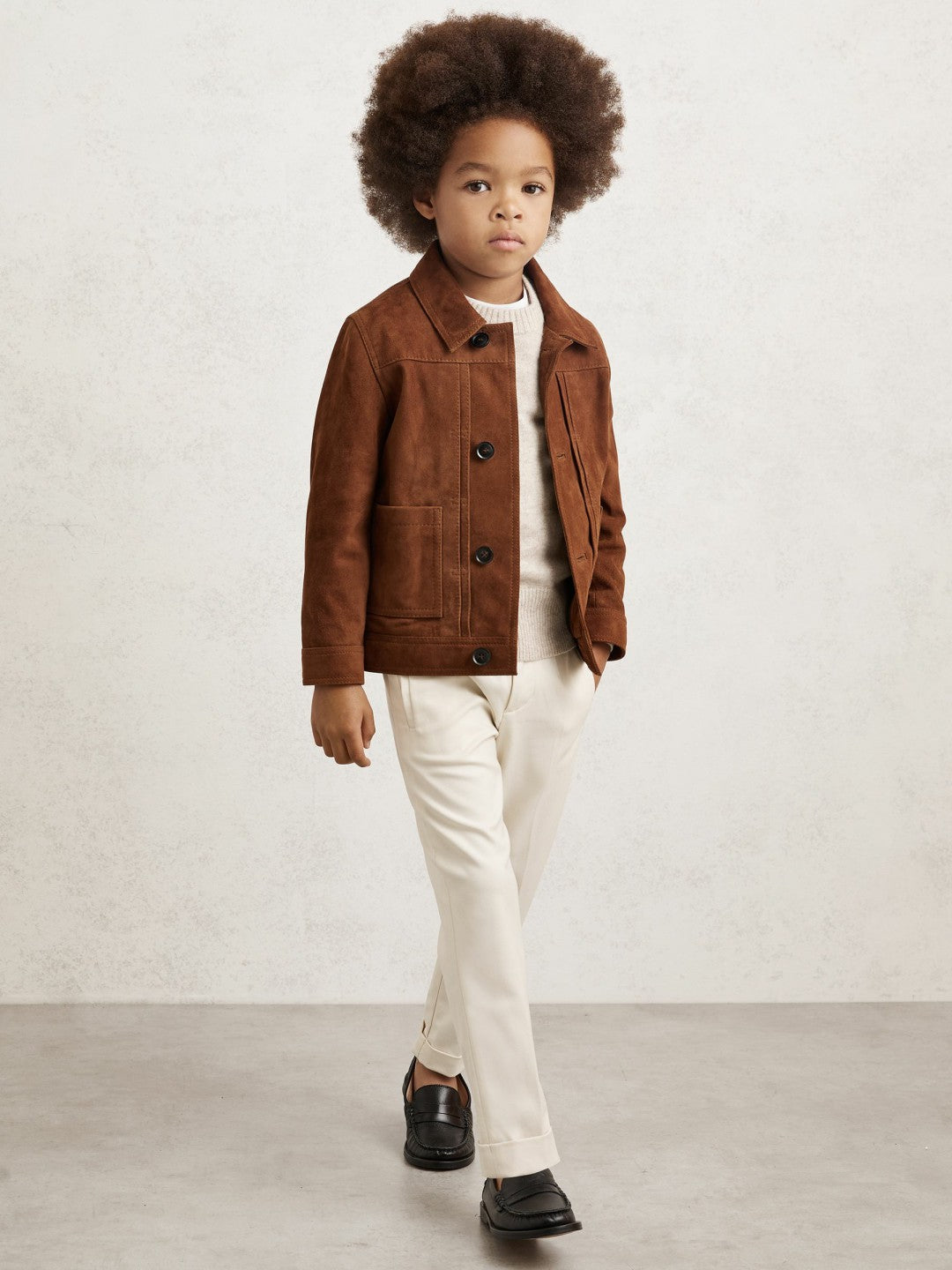 9-13 yrs Relaxed-Fit Pleated Tapered Trousers Off White | Children & Baby