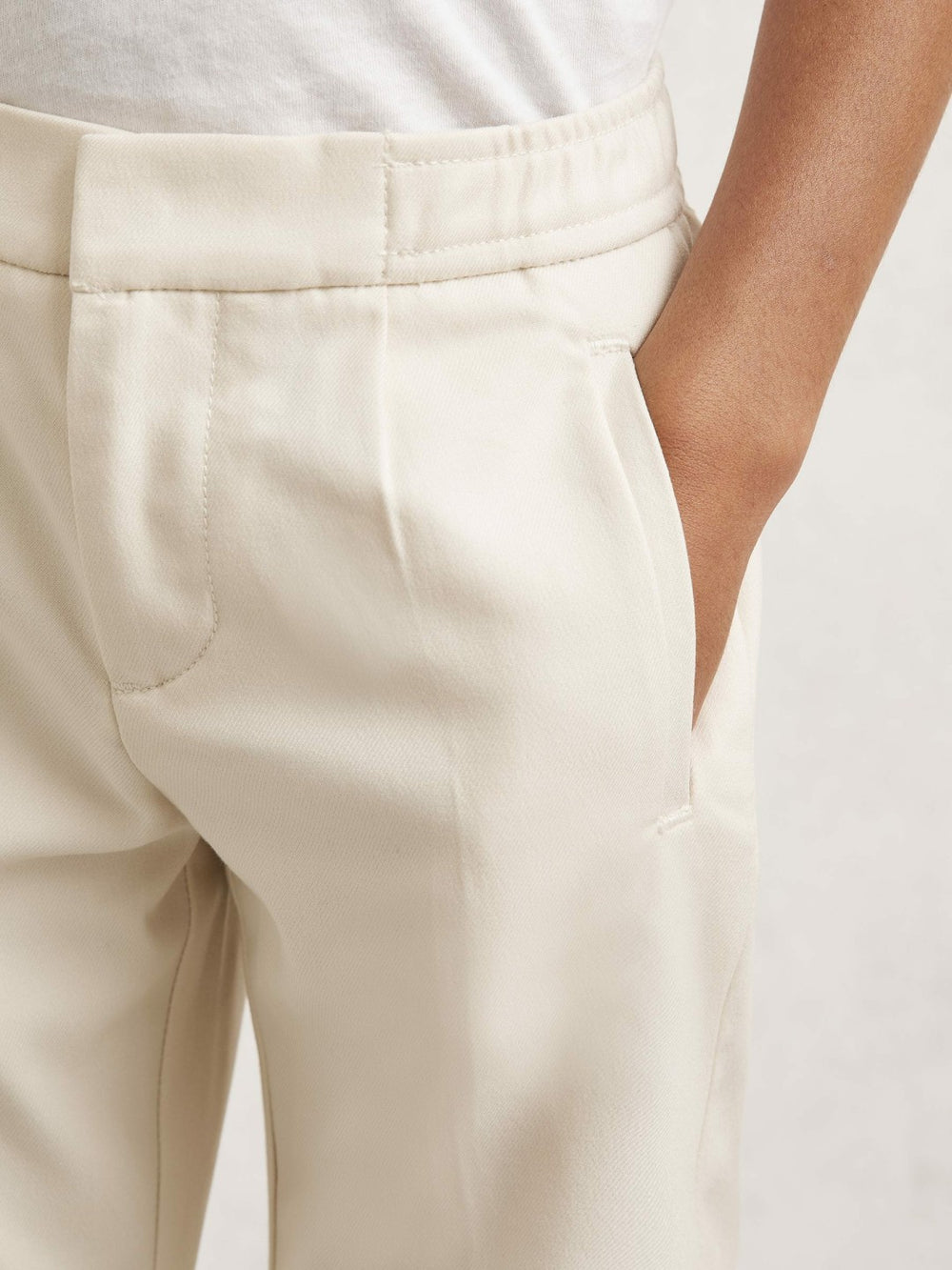 3-9 yrs Relaxed-Fit Pleated Tapered Trousers Off White | Children & Baby