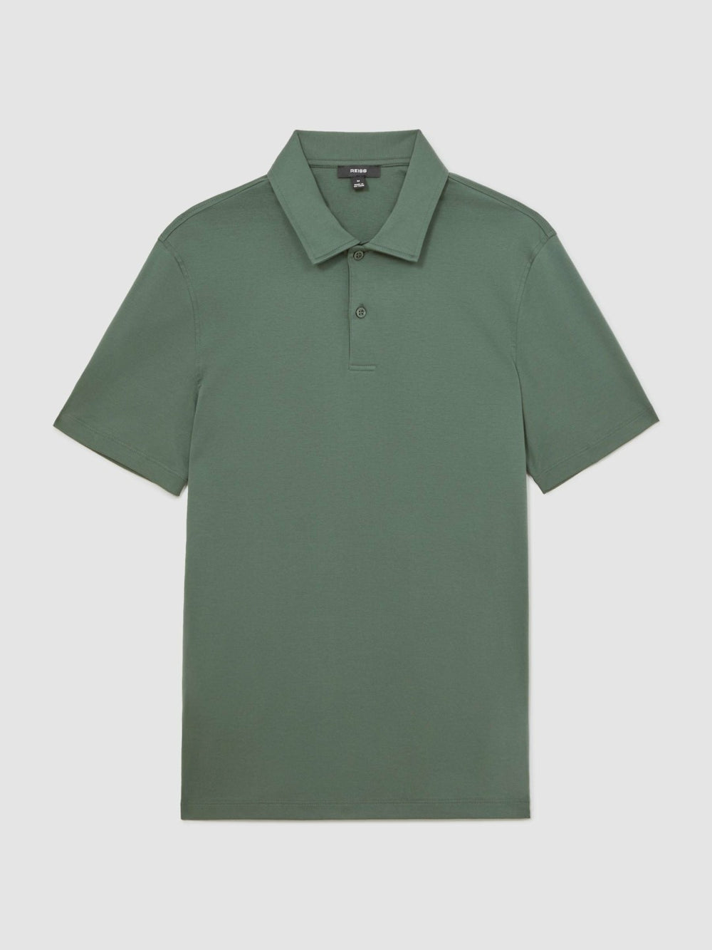 Cotton Short-Sleeve Polo Shirt Kale Green | Men