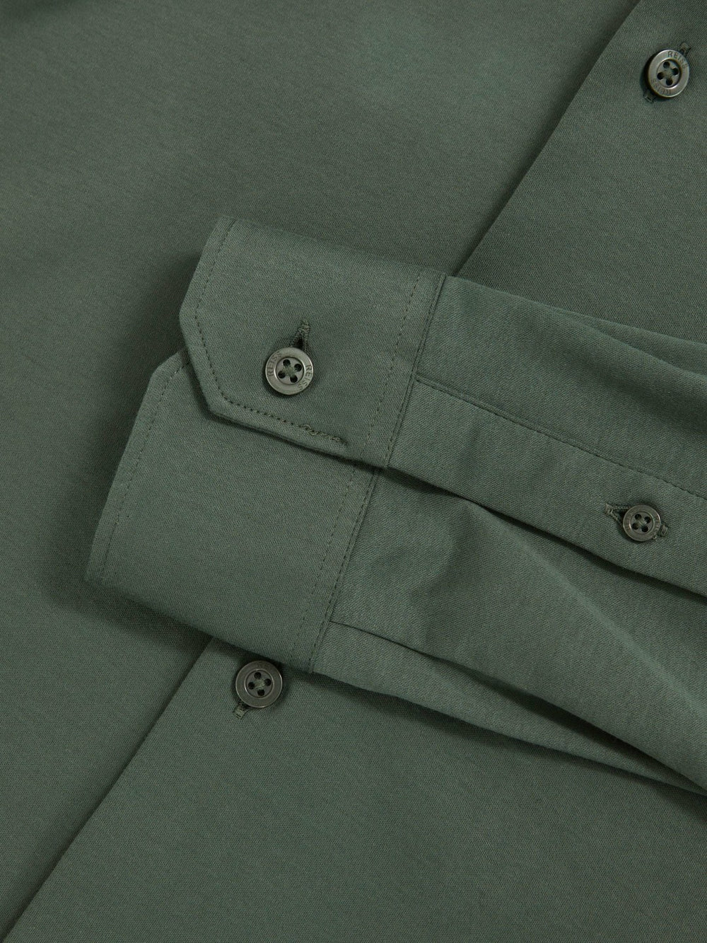 Cotton-Jersey Button-Through Shirt Kale Green | Men