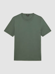 Airwater-Cotton Crew-Neck T-Shirt Kale Green | Men