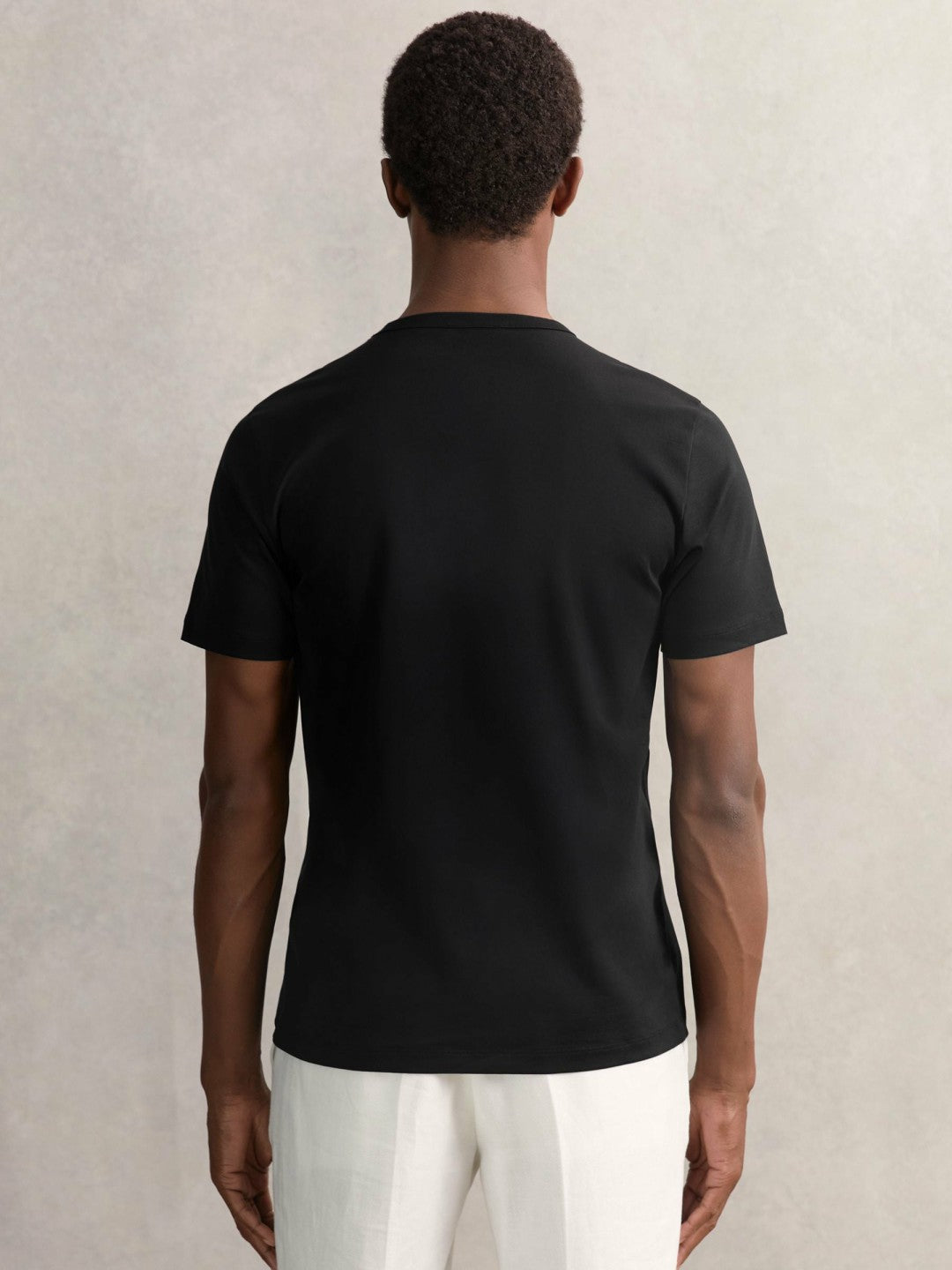 Airwater-Cotton Crew-Neck T-Shirt Black | Men