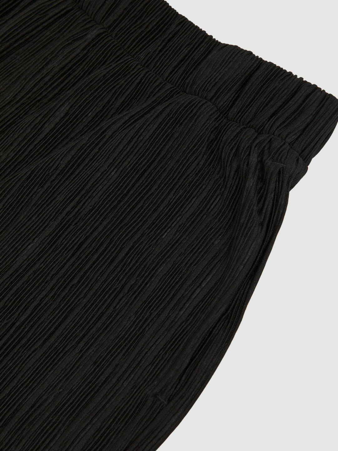 Plissé Wide Leg Trousers Black | Men