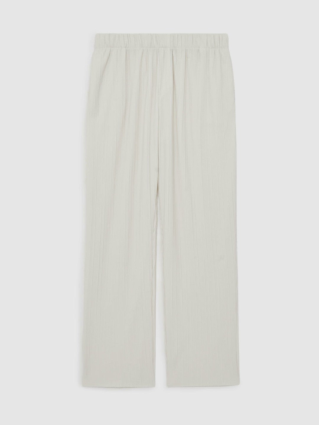 Plissé Wide Leg Trousers Off White | Men