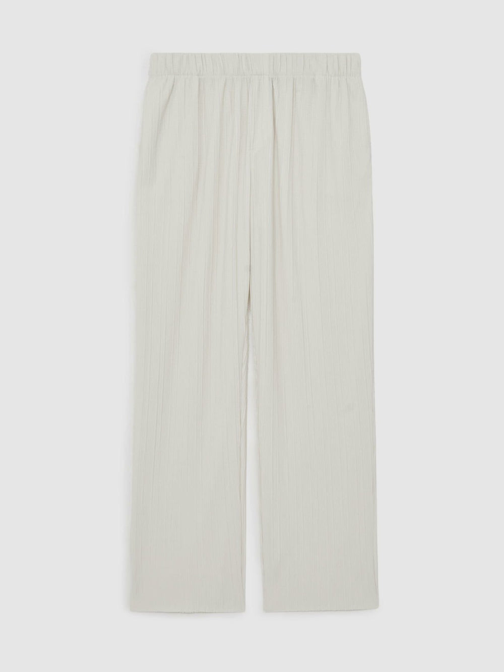 Plissé Wide Leg Trousers Off White | Men