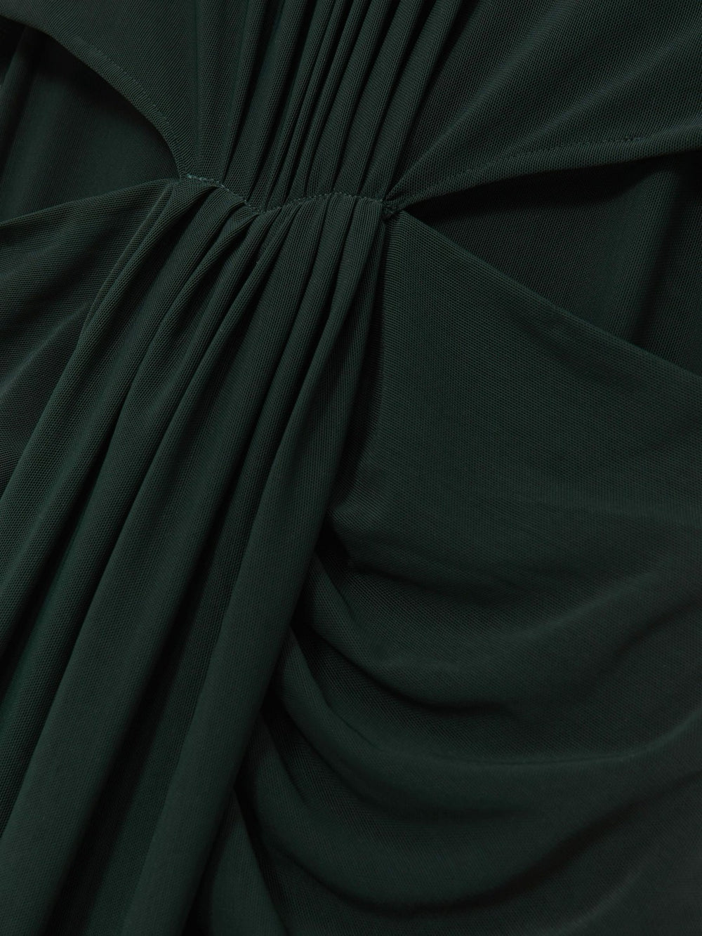 Petite Ruched Long-Sleeve Maxi Dress Dark Green | Women