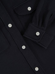 3-9 yrs Waffle-Textured Twin-Pocket Overshirt Navy | Children & Baby