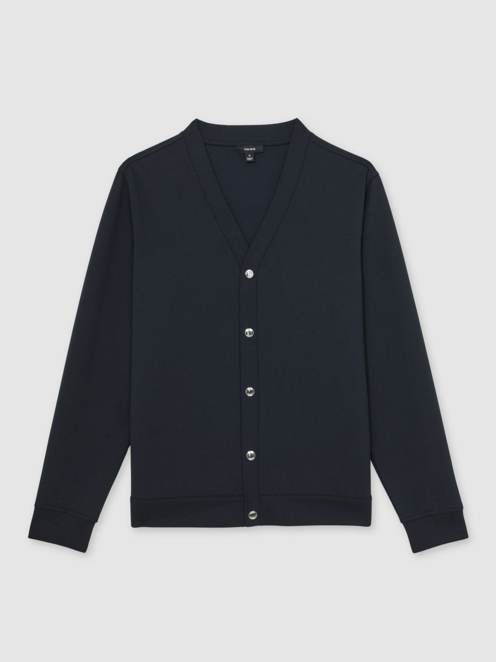 V-Neck Interlock Jersey Cardigan Navy | Men