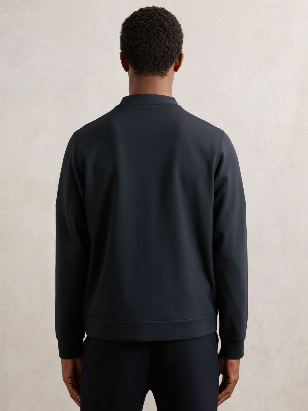 V-Neck Interlock Jersey Cardigan Navy | Men