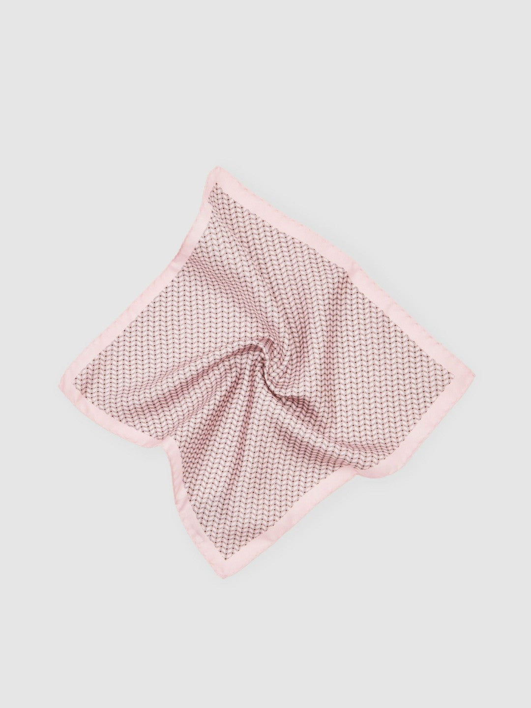 Geo Chain Detail Pocket Square Soft Pink | Men