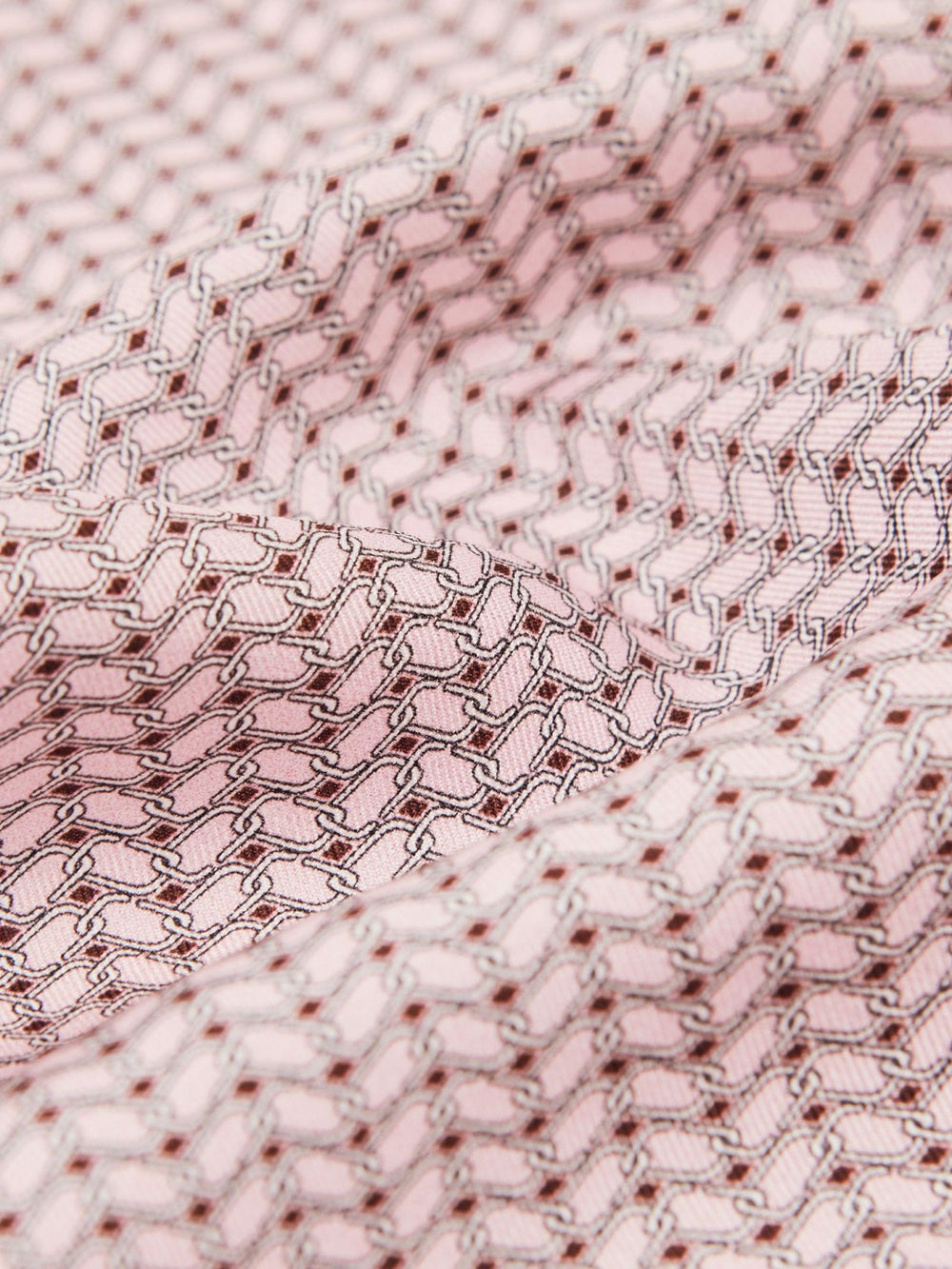 Geo Chain Detail Pocket Square Soft Pink | Men