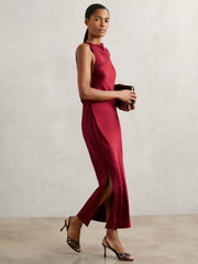 Petite Back Detail Midi Dress Red | Women