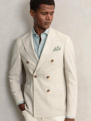 Geo Chain Detail Pocket Square Sage | Men