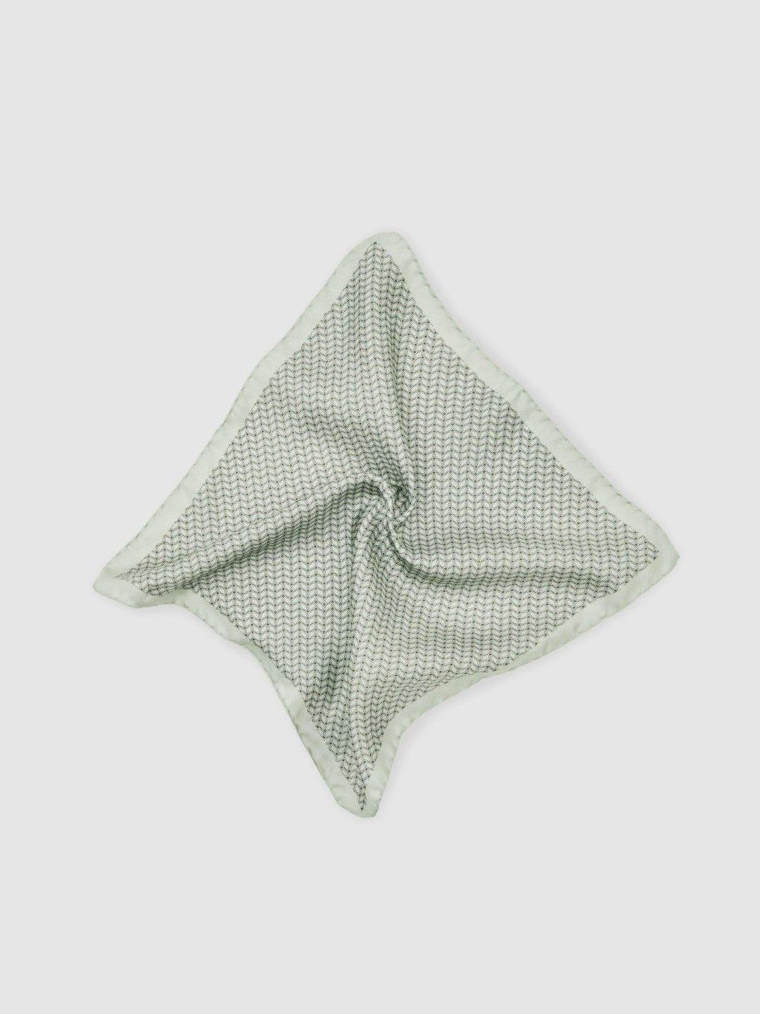 Geo Chain Detail Pocket Square Sage | Men