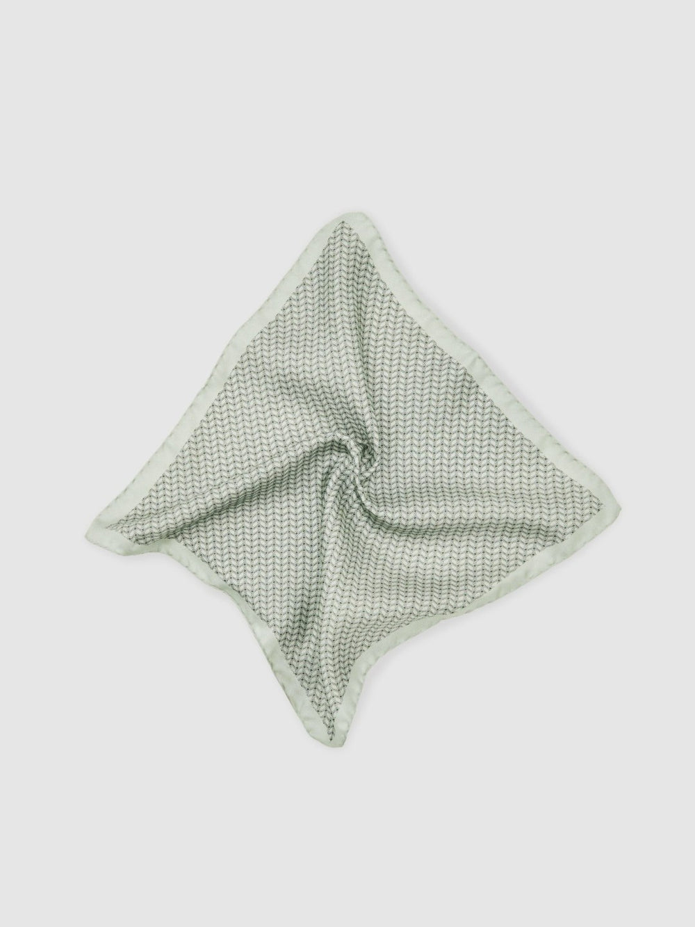Geo Chain Detail Pocket Square Sage | Men