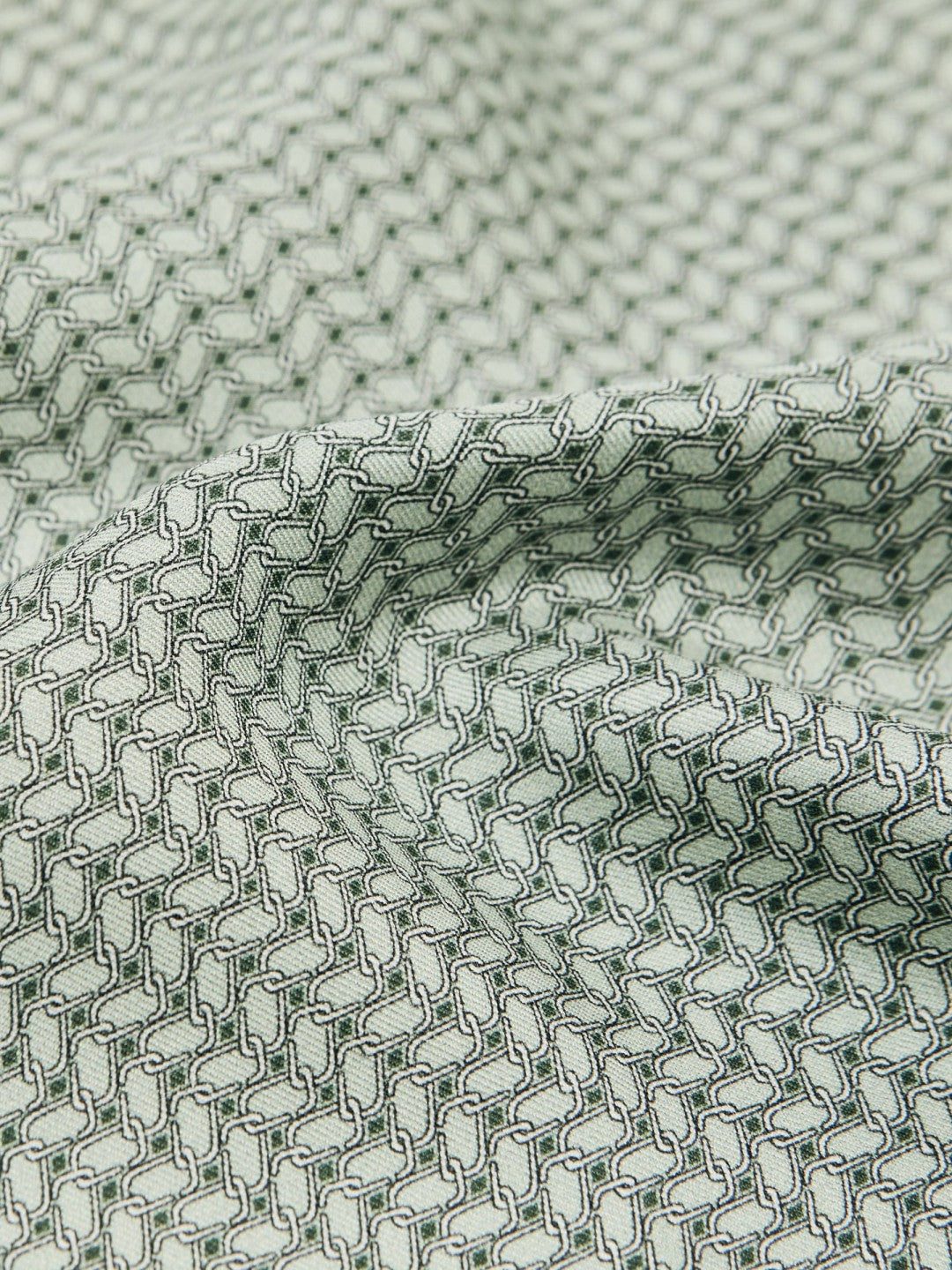 Geo Chain Detail Pocket Square Sage | Men