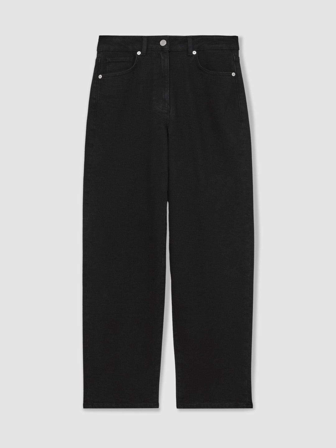 Petite Mid Rise Straight Leg Jeans Black | Women
