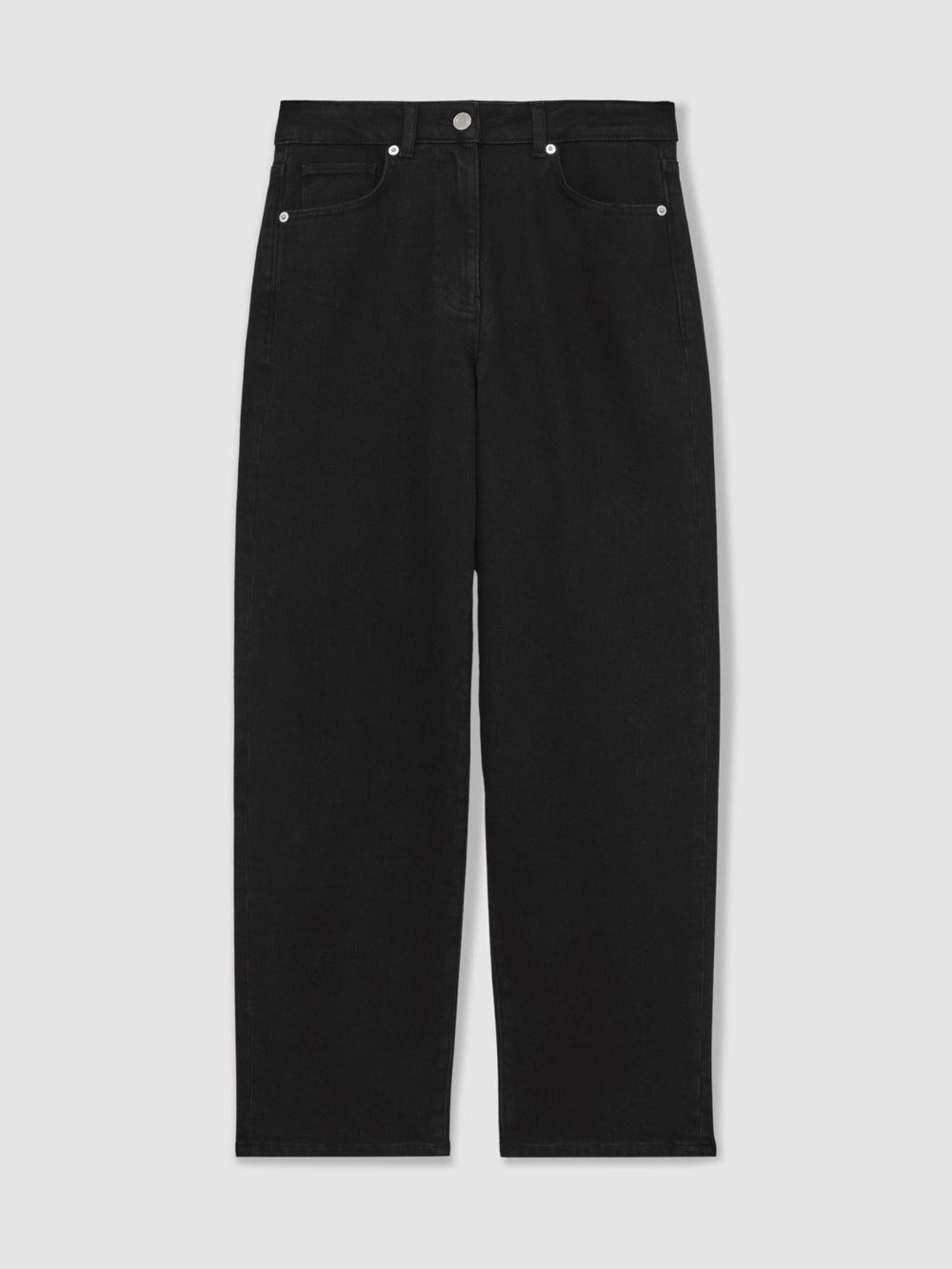 Petite Mid Rise Straight Leg Jeans Black | Women