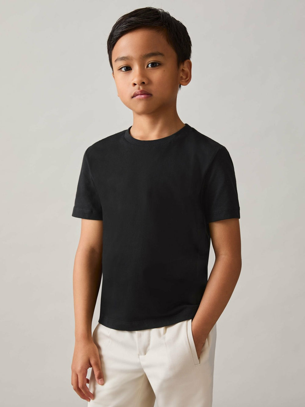 9-13 yrs Crew Neck T-Shirt Black | Children & Baby