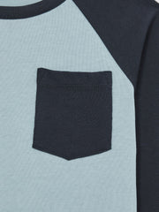 3-9 yrs Cotton Colour-Block Long-Sleeve T-Shirt Navy Blue | Children & Baby