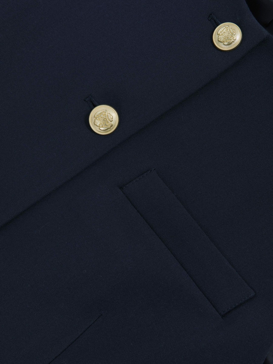 High-Neck Longline Waistcoat Navy | Women