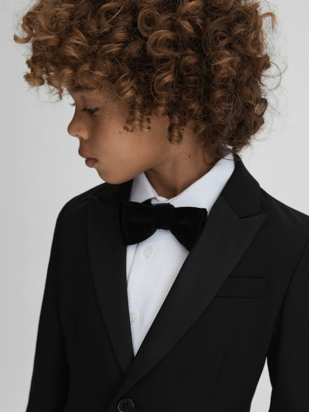 3-9 yrs Tuxedo Satin Single Breasted Blazer Black | Children & Baby