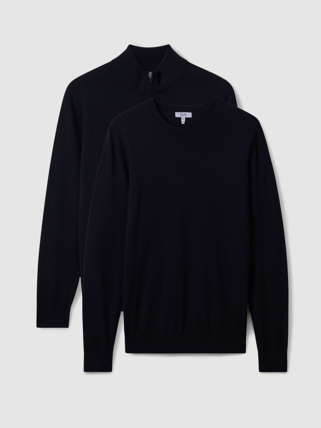 Pack of Two Merino Wool Jumpers Navy | Men