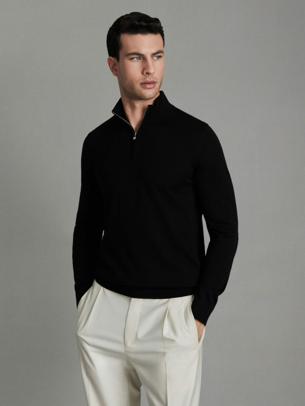 Pack of Two Merino Wool Jumpers Black | Men