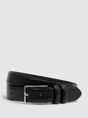 Smooth Leather Belt Black | Men