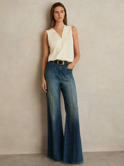V-Neck Shell Top Ivory | Women