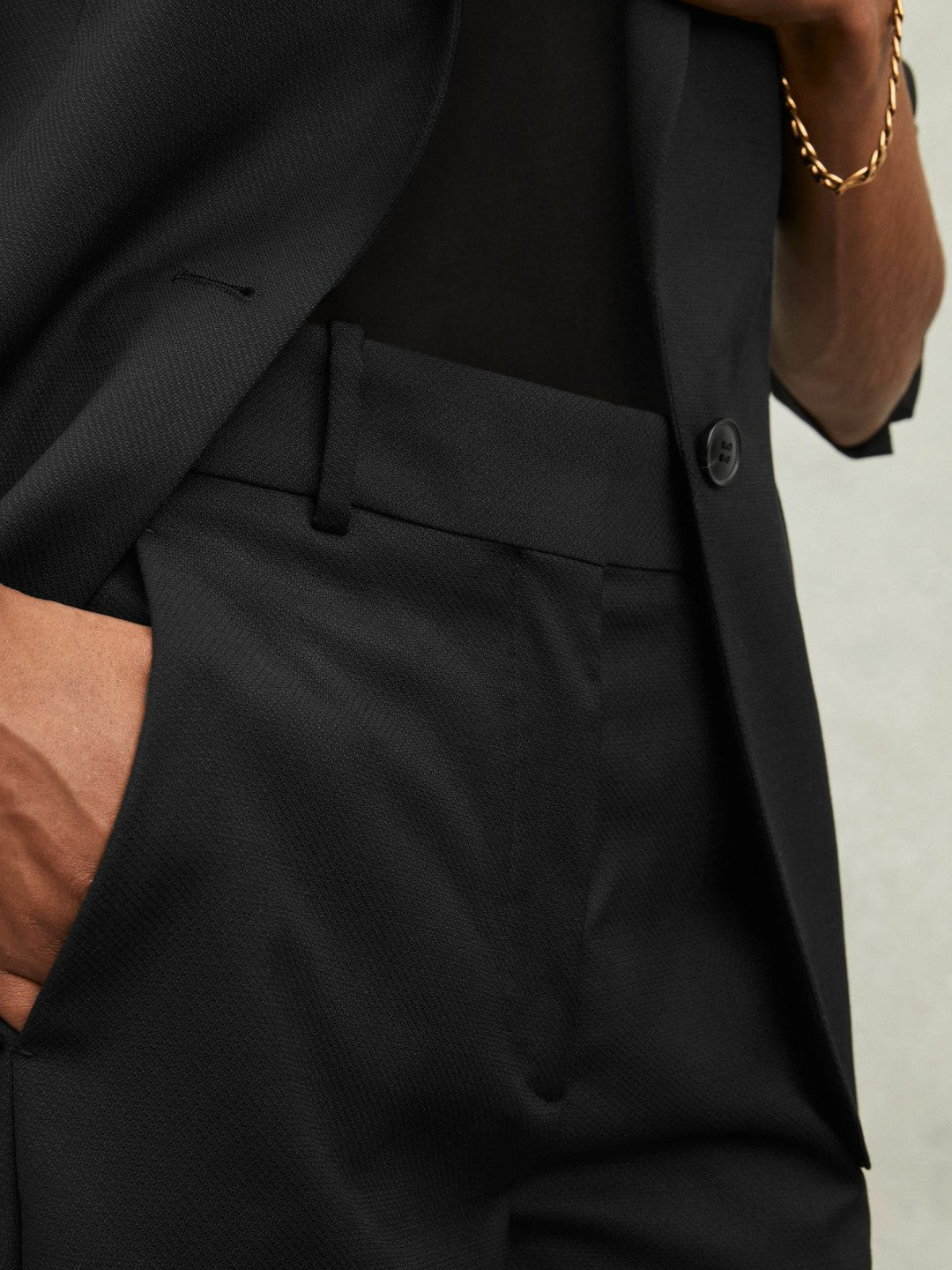Wool-Blend Tailored Flared Suit Trousers Black | Women