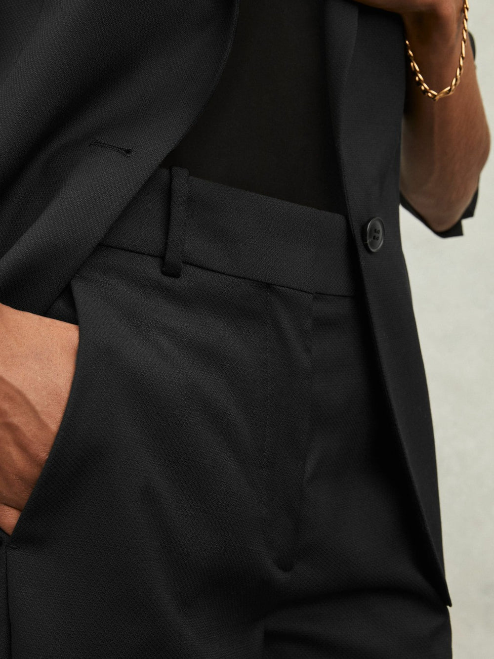 Wool-Blend Tailored Flared Suit Trousers Black | Women