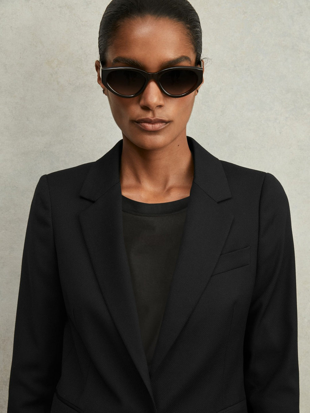 Petite Single Breasted Suit Blazer Black | Women