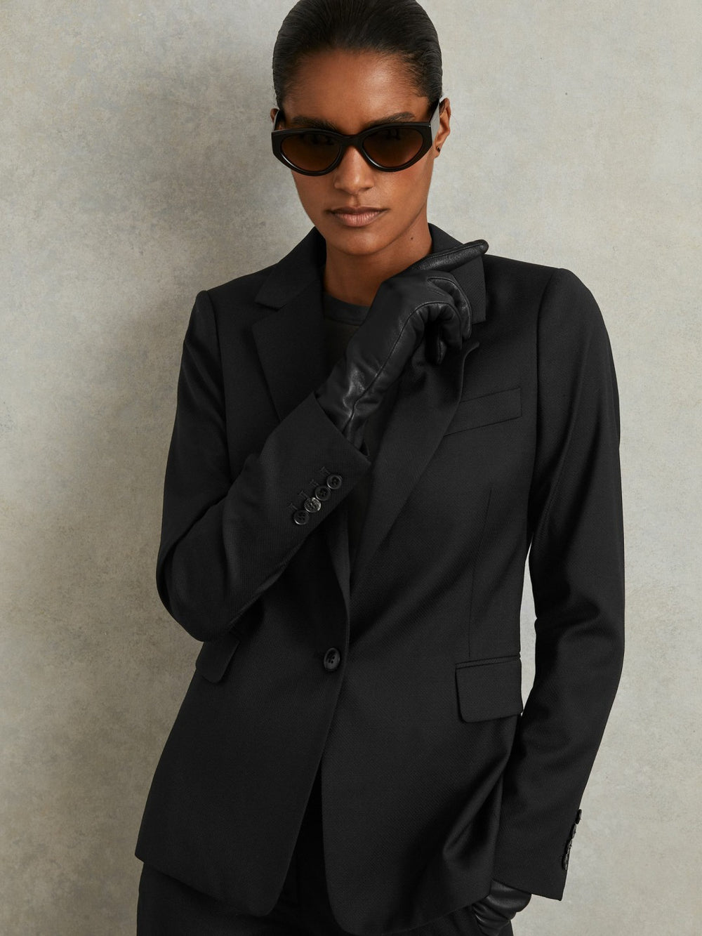 Single Breasted Suit Blazer Black | Women